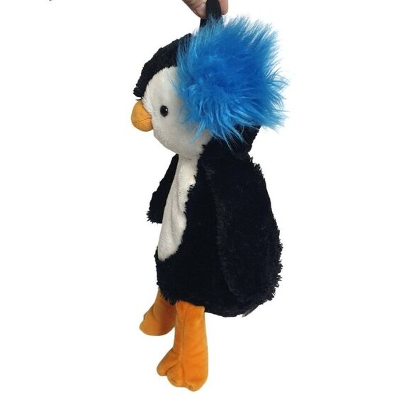 Scentsy Buddy Percy Plush Penguin 14" Blue Ear Muffs Orange Feet Stuffed Animal - Picture 2 of 9